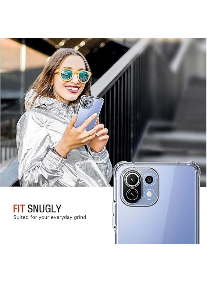 Lion Store case for Xiaomi Mi 11 Lite 5G, youthful back with a soft silicone air cushion, shockproof and scratch-resistant, angled for impact protection, transparent rubber bumper - Image 5