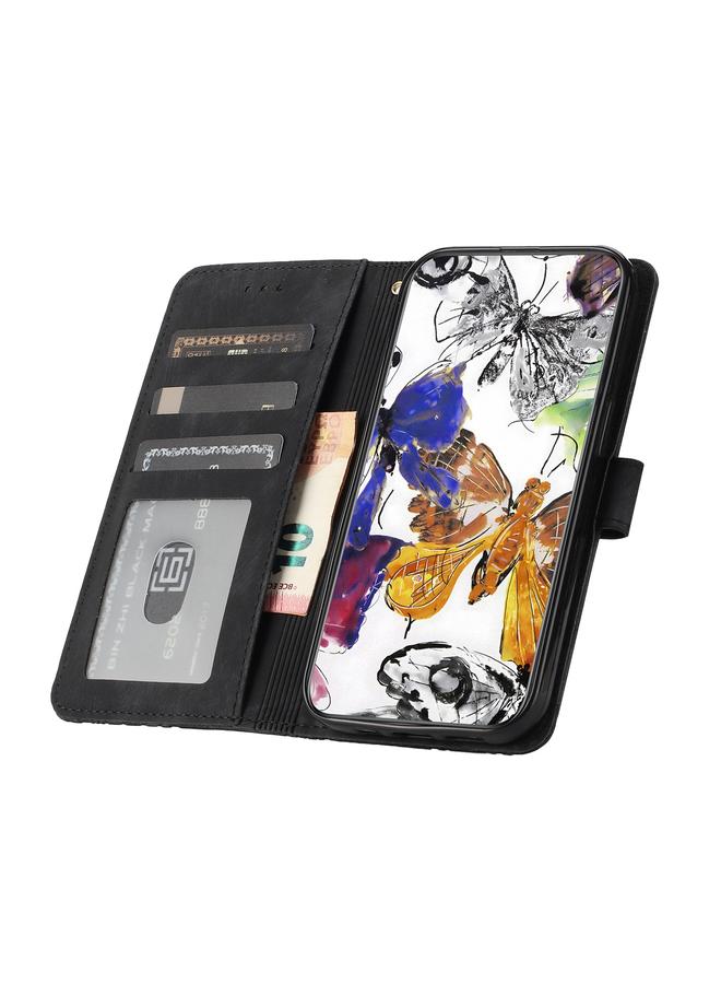 S-TOP Case For Honor X7C 4G / 200 Smart Skin-feel Embossed Butterfly Leather Phone Case - Image 4