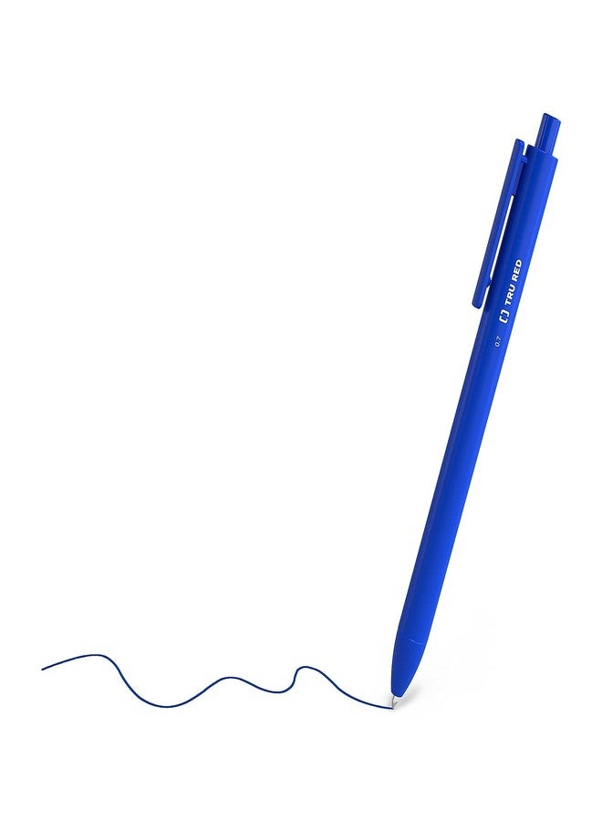 TRU RED Retractable Gel Pens, Medium Point 0.7mm, Blue Ink, 24 Pack - Quick‑Dry Pens for Smooth Everyday Writing - Image 3