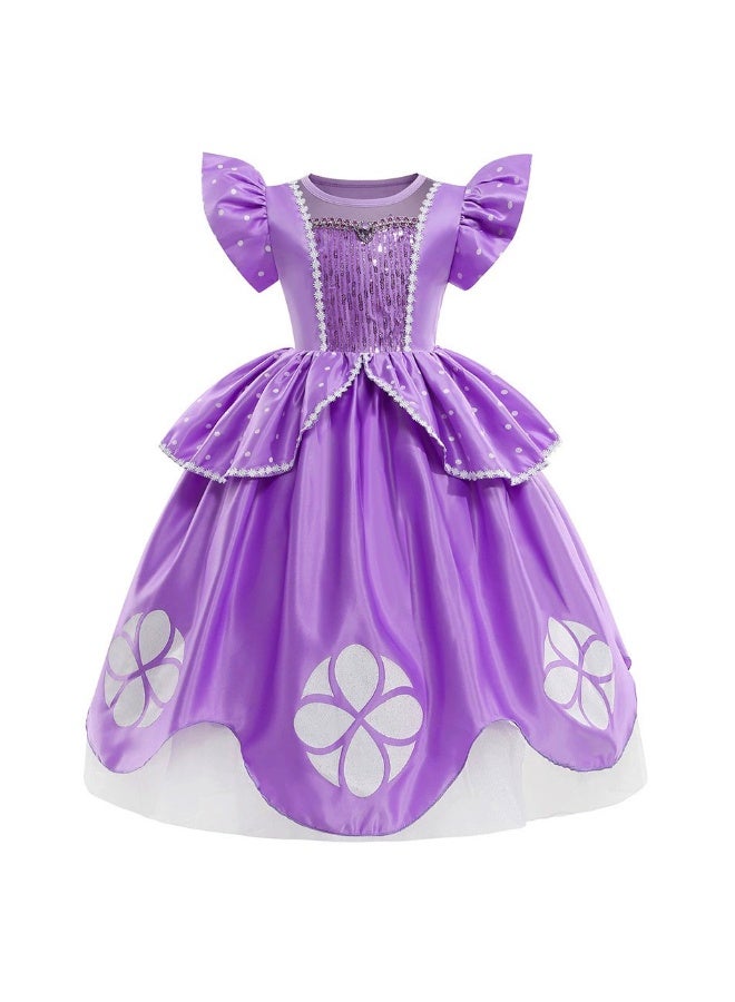 NIBEMINENT Princess Sofia Dress for Children on Halloween, Sofia performance dress - Image 1