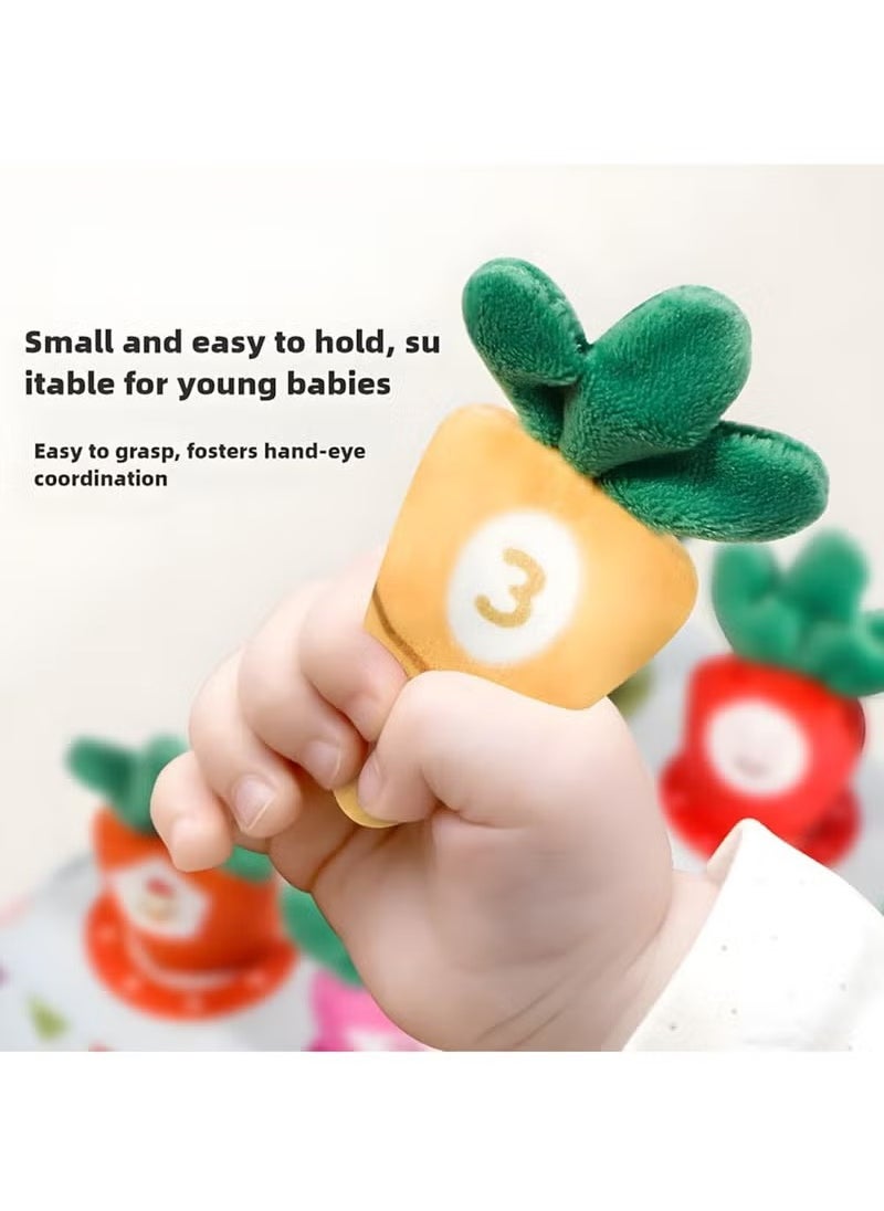 Arabest 2 in1 Baby Tissue Box Toy with Carrot Pulling and Extract tissue paper - Includes 6 Carrots, 4 Ultra-soft Tissues, and 2 Crinkle Papers - Encourages Sensory Development, Hand-eye Coordination (Amusement Park)  - Image 5