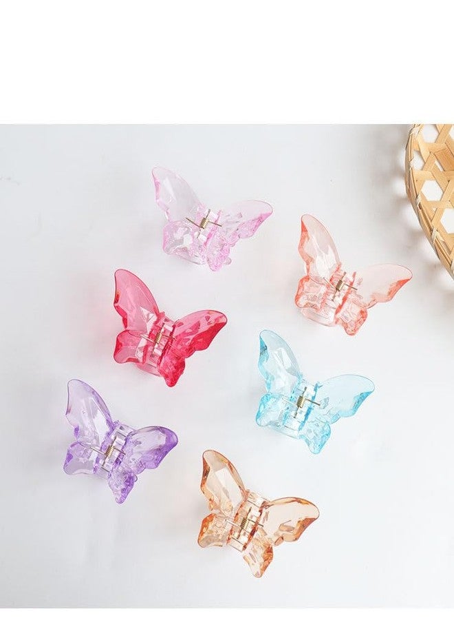 FICTIOUS Butterfly Hair Clips Butterfly Claw Clips Hair Clips For Women Hair Clips For Thick Hair Matte Hair Clips Medium Hair Clips Big Butterfly Clips For Women Cute Hair Clips (12 pc, Multi Color) - Image 1
