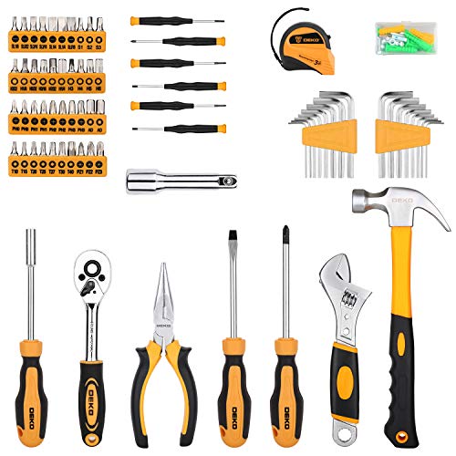 DEKOPRO 158 Piece Tool Set-General Household Hand Tool Kit,Auto Repair Tool Set, with Plastic Toolbox Storage Case - Image 3