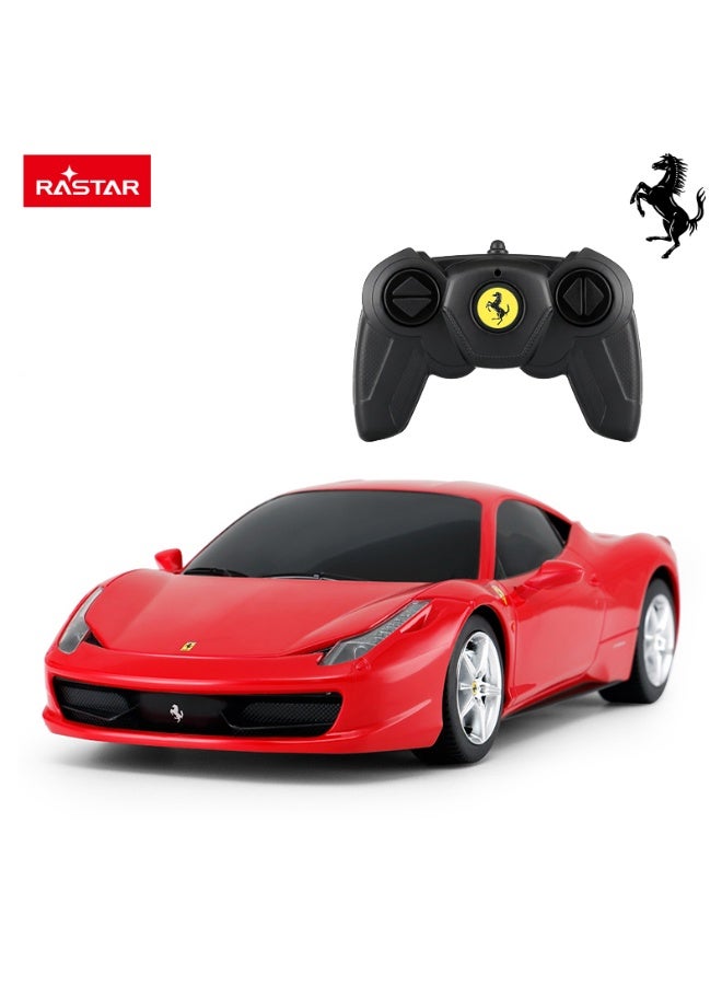 راستار سيارة راستر فيراري 458 إيطاليا بتحكم عن بعد - كاملة الوظائف، مقياس 1:18، أحمر - Image 1