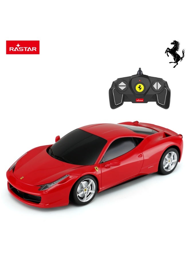 راستار سيارة راستر فيراري 458 إيطاليا بتحكم عن بعد - كاملة الوظائف، مقياس 1:18، أحمر - Image 4