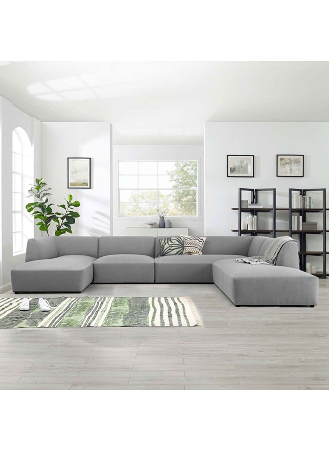 A to Z Furniture - Eliza Fabric Sectional Sofa in Light Grey Color Sectional Sofa Set - Image 1