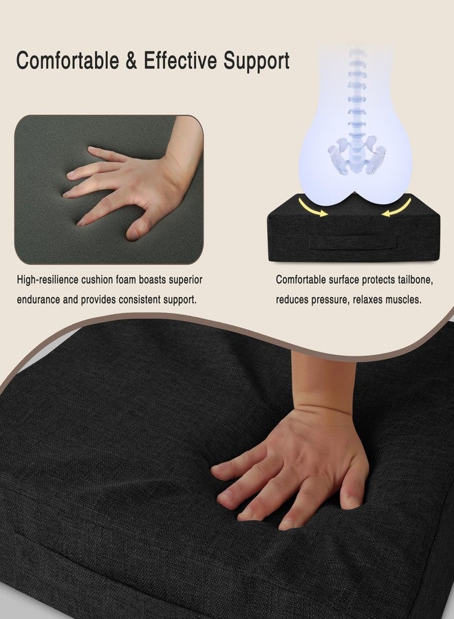 OVOV Recliner Cushions for Elderly 20"x20"x4" Thick Seat Cushion for Recliner Chair Large Square Non Slip Chair Pads with Washable Cover for Armchair Couch Black - Image 5