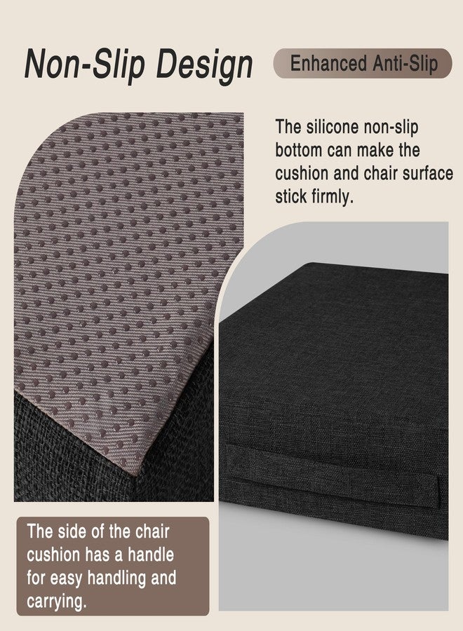 OVOV Recliner Cushions for Elderly 20"x20"x4" Thick Seat Cushion for Recliner Chair Large Square Non Slip Chair Pads with Washable Cover for Armchair Couch Black - Image 3