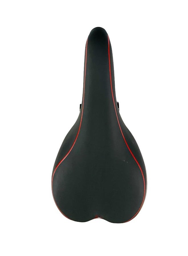 Impetus Unisex Bicycle Saddle Dimension 258X170mm Dual Springs at Bottom Soft Cushion at Top PU Form 24Inch 26Inch 27Inch 29Inch Tire Size Cycle Seat Complete for Age Above 9 Yrs (Black/Red) - Image 3