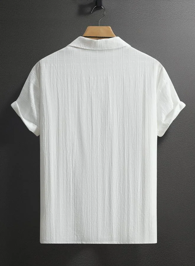 تايك تو Men Plus Size Textured Casual Shirt