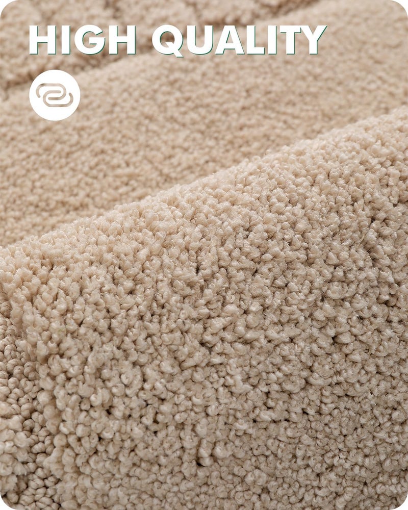 LUMI Premium Bath Rug  Extra Soft and Absorbent Bathroom Mat  Quick Dry  Non Slip  Machine Washable Bath Mat for Shower and Tub  Beige  24""x36"" - Image 3