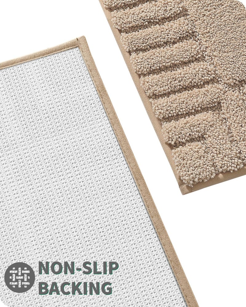 LUMI Premium Bath Rug  Extra Soft and Absorbent Bathroom Mat  Quick Dry  Non Slip  Machine Washable Bath Mat for Shower and Tub  Beige  24""x36"" - Image 4