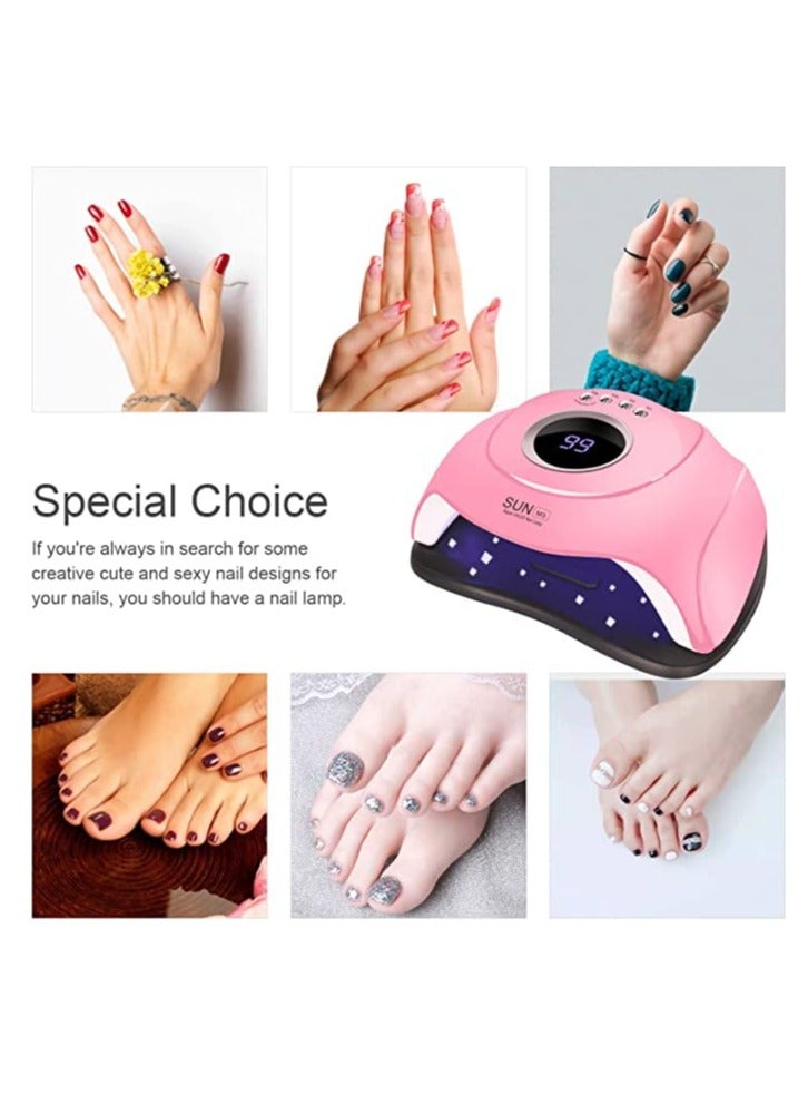 SYOSI UV LED Nail Lamp180W UV Light Nail Dryer for Nails Gel Polish with 45 Lamp Beads 4 Timer Setting LCD Touch Display Screen Auto Sensor Professional Nail Light UV Nail Lamp for Gel Nails - Image 3