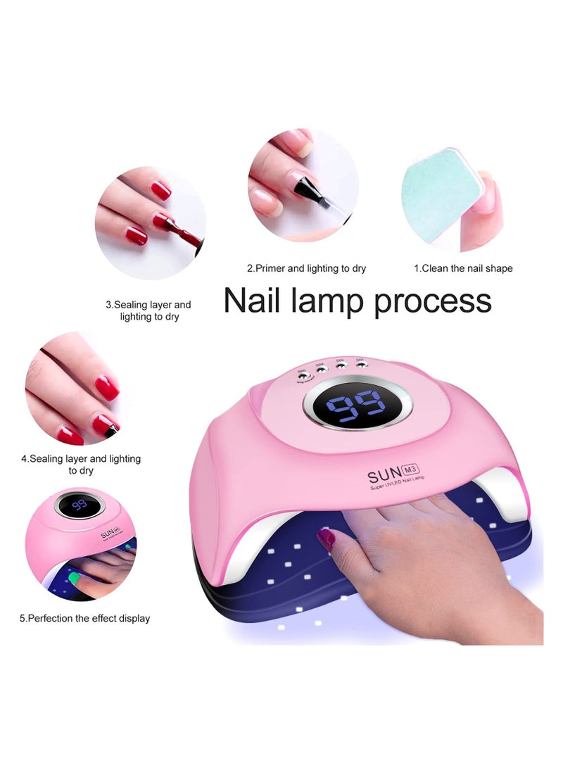 SYOSI UV LED Nail Lamp180W UV Light Nail Dryer for Nails Gel Polish with 45 Lamp Beads 4 Timer Setting LCD Touch Display Screen Auto Sensor Professional Nail Light UV Nail Lamp for Gel Nails - Image 5