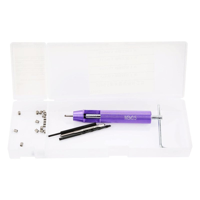 M3 Threaded Inserts Repair Kit 304 Stainless Steel Helicoil Type Wire Insert Installation Tool Set M3x05x2D