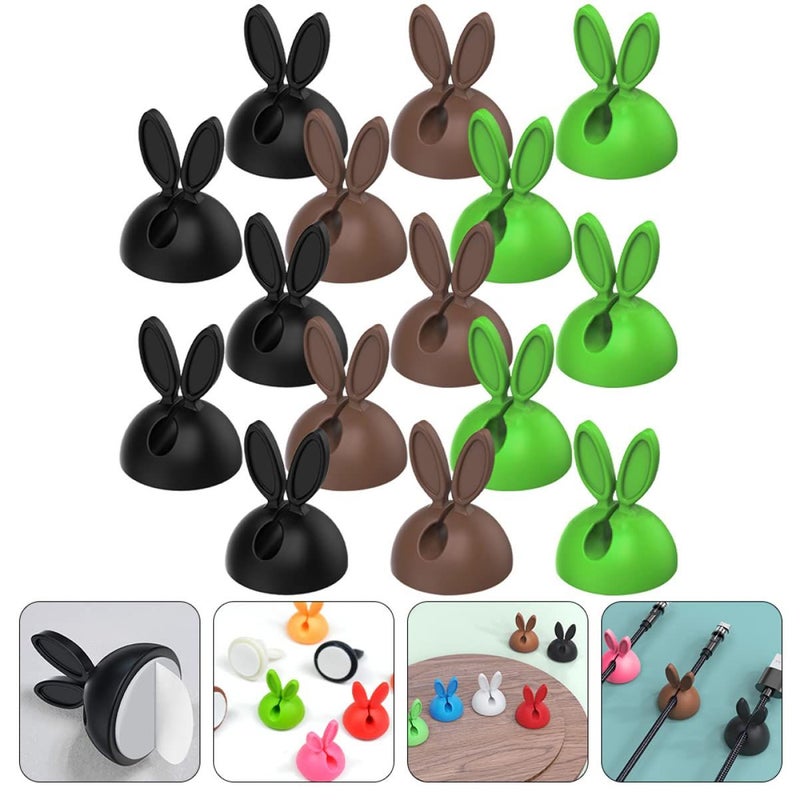 30pcs Self-Adhesive Cable Clips Wire Holders Cord Organizer Clamps For Desk - Image 3