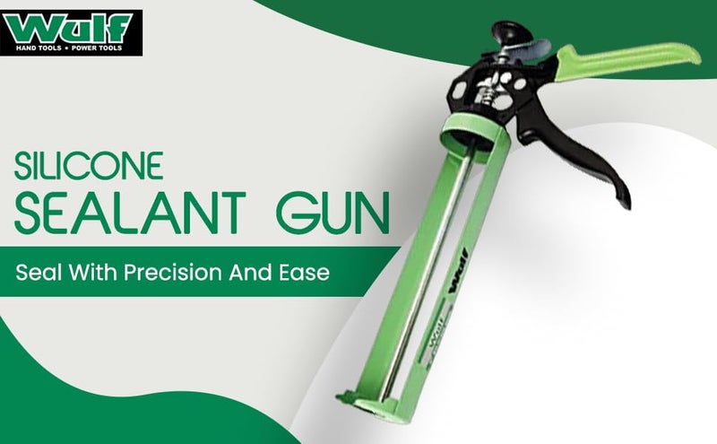 Wulf 9 Inch Silicone Sealant Gun Steel HalfOpen Hand Caulking Standard Temperature Glue Gun Used in bonding Various Materials Like Glass Metal Ceramic Wood Heavy Duty - Image 3