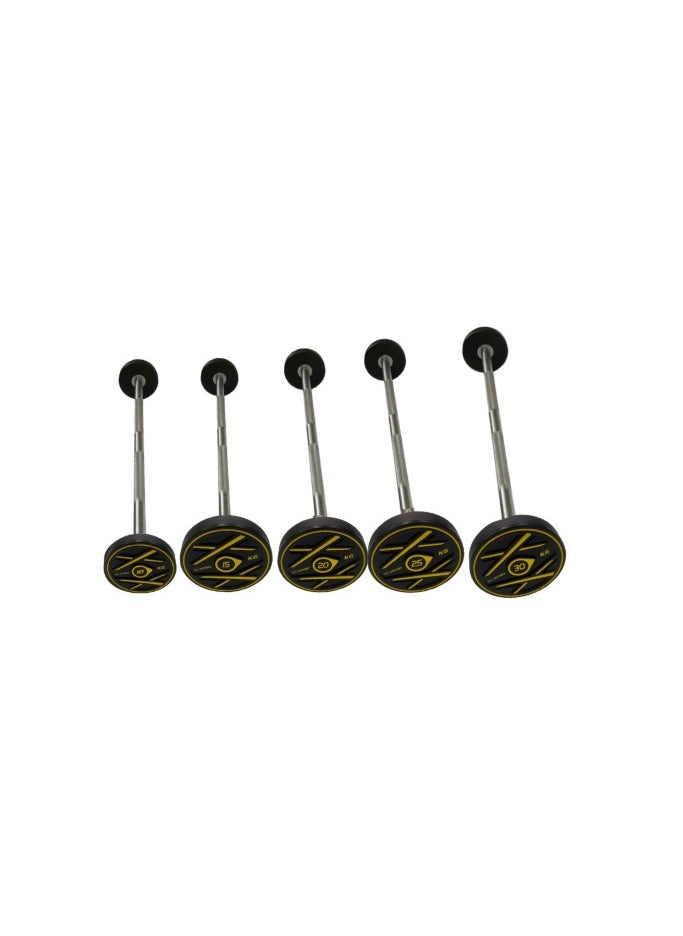 TA SPORTS Straight and Curl CPU Coated Barbell Set (10kg, 15kg, 20kg, 25kg, 30kg)  with Rack  - Image 3