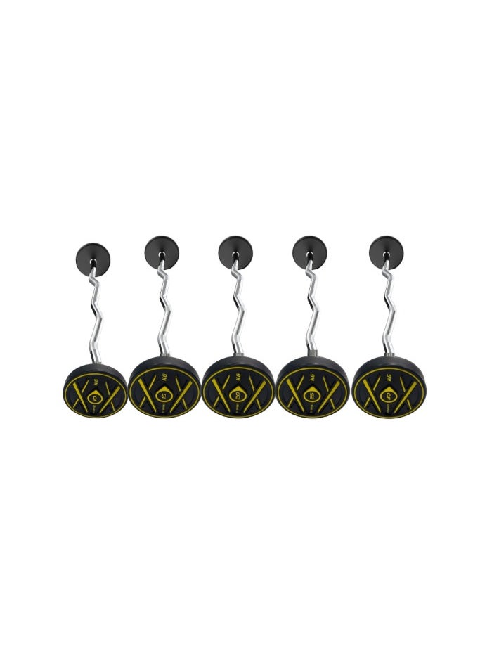 TA SPORTS Straight and Curl CPU Coated Barbell Set (10kg, 15kg, 20kg, 25kg, 30kg)  with Rack  - Image 2