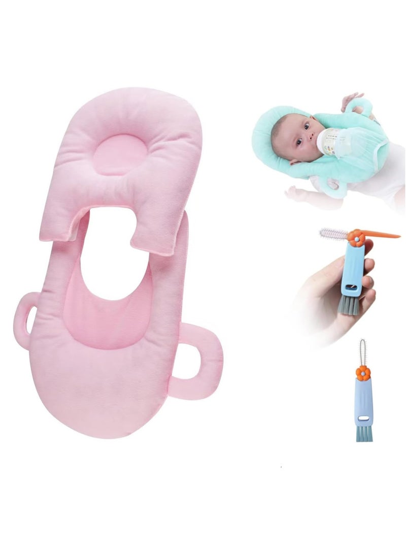 Arabest Total Body Baby Support Pillow - Stroller Or Car Seat Baby Body Support Pillow - Baby Head Support Pillow and Body Support for Babies - Newborn Gifts and Gifts for Baby Shower (Pink) - Image 1