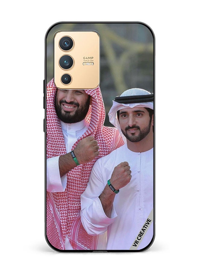 VR CREATIVE Protective Case Cover For Vivo V23 5G Mohammed Bin Salman And Sheikh Hamdan Bin Mohammed Bin Rashid Al Maktoum Design Multicolour - Image 1