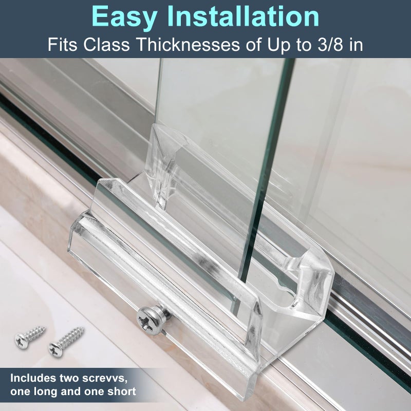 VYH Sliding Shower Door Bottom Guide for Sliding Shower Door (Top Hung) Shower Door Guide, 3/8 in Channelsï¼Œ Suitable for 3/8-inch Thick Shower Glass Doorsï¼Œ Shower Door Plastic Guideï¼ˆ1Packï¼‰ - Image 3