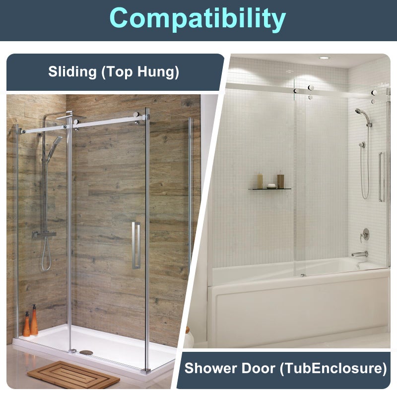 VYH Sliding Shower Door Bottom Guide for Sliding Shower Door (Top Hung) Shower Door Guide, 3/8 in Channelsï¼Œ Suitable for 3/8-inch Thick Shower Glass Doorsï¼Œ Shower Door Plastic Guideï¼ˆ1Packï¼‰ - Image 5