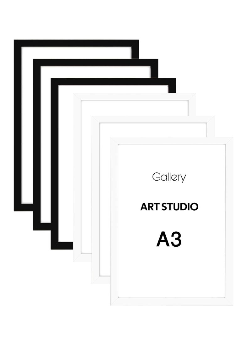 A3 black and white photo frames, 6 pieces (30x40) - Image 1