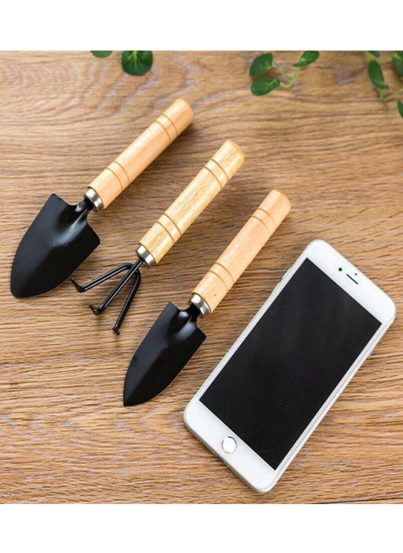 MAXQON 3-Pcs Set Garden Hand Tools Wooden Hand  - Image 2