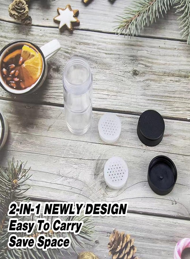 Sunmei Salt and Pepper Shakers Moisture Proof Set, 2-in-1 Portable Spice Shaker with Airtight Lid, Perfect for Camping Kitchen, Travel, Car Camping, RV, Outdoors, Backpack, BBQ Picnic, Lunch Boxes - Image 3