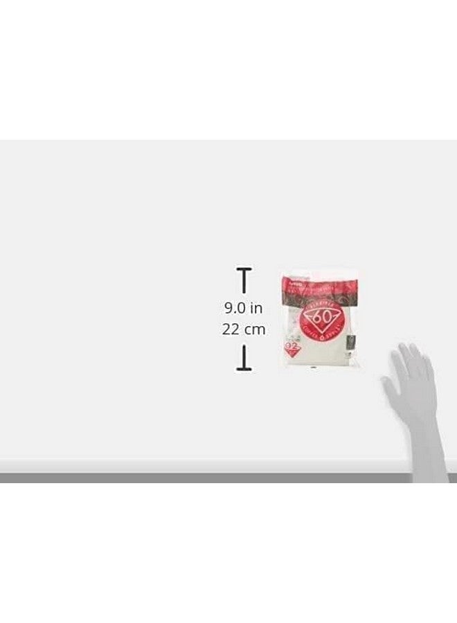 هاريو فلتر قهوة ورقي هاريو V60، مقاس 02، أبيض، 100 قطعة - Image 3