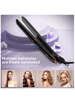 Arabest Hair Straightener, Fast Heat Titanium Hair Straightener for Stylish Styles, 2-in-1 Hair Straightener and Curler Dual Voltage Styling Tool for Professional Salon Straightening/Curling/Waving  - Image 5