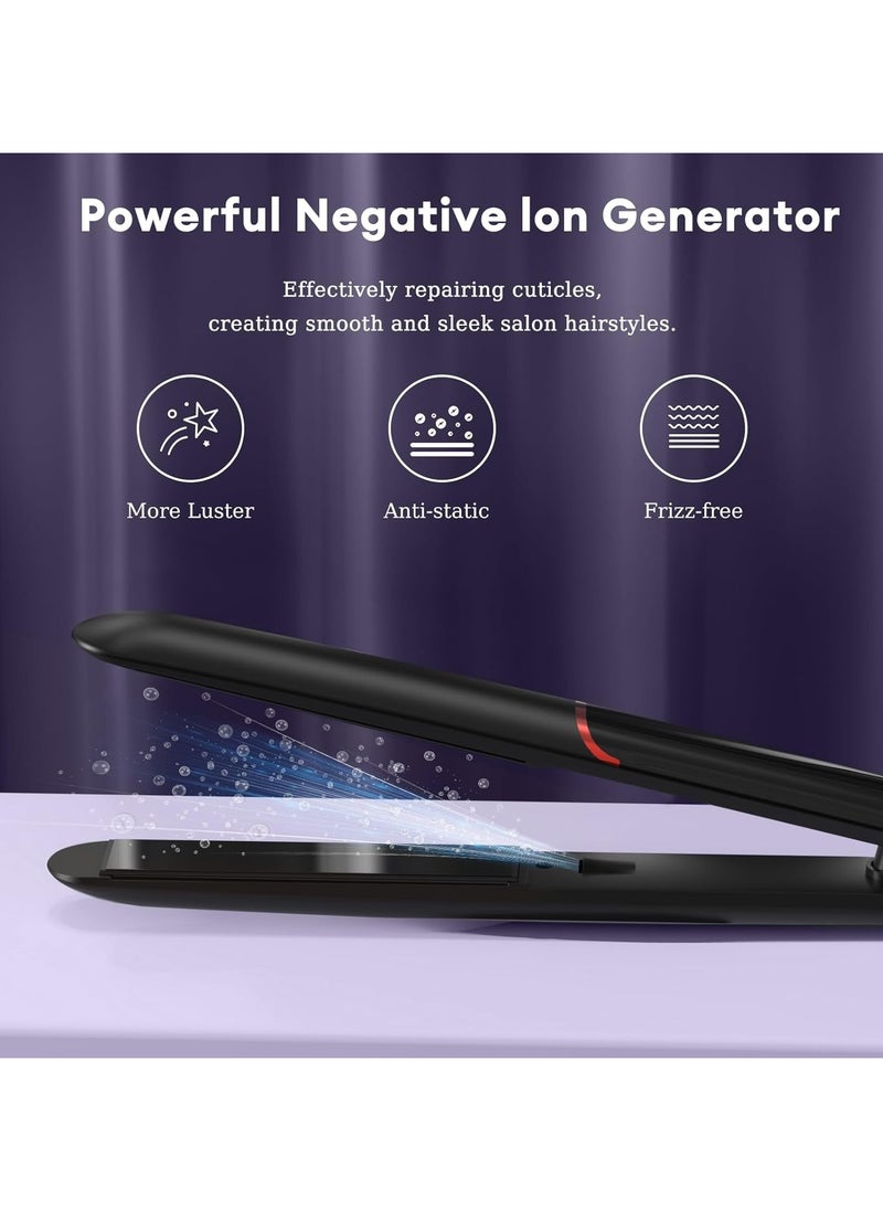 Arabest Hair Straightener, Fast Heat Titanium Hair Straightener for Stylish Styles, 2-in-1 Hair Straightener and Curler Dual Voltage Styling Tool for Professional Salon Straightening/Curling/Waving  - Image 3