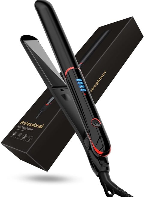 Hair Straightener, Fast Heat Titanium Hair Straightener for Stylish Styles, 2-in-1 Hair Straightener and Curler Dual Voltage Styling Tool for Professional Salon Straightening/Curling/Waving