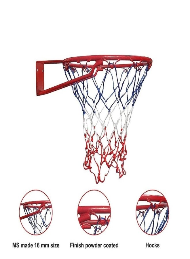 DESCTIDY حلقة كرة سلة احترافية من ديسكتيدي مع شبكة (برتقالي) (لـ 7 كرات سلة) - Image 4