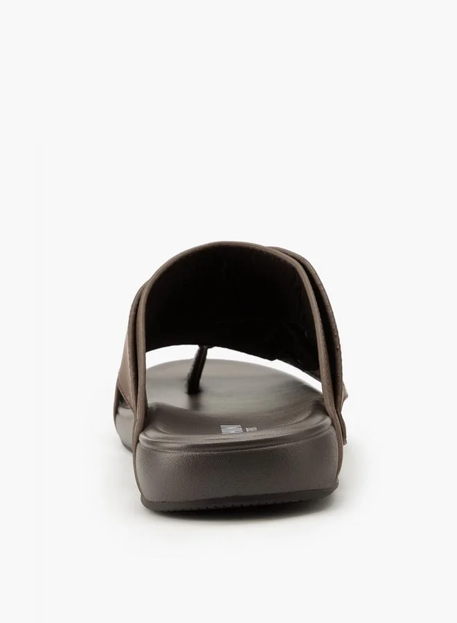 DUCHINI Men's Embroidered Arabic Slip-On Sandals