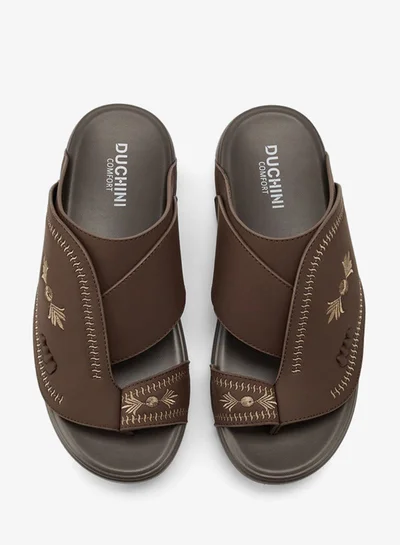 DUCHINI Men's Embroidered Arabic Slip-On Sandals Ramadan Collection