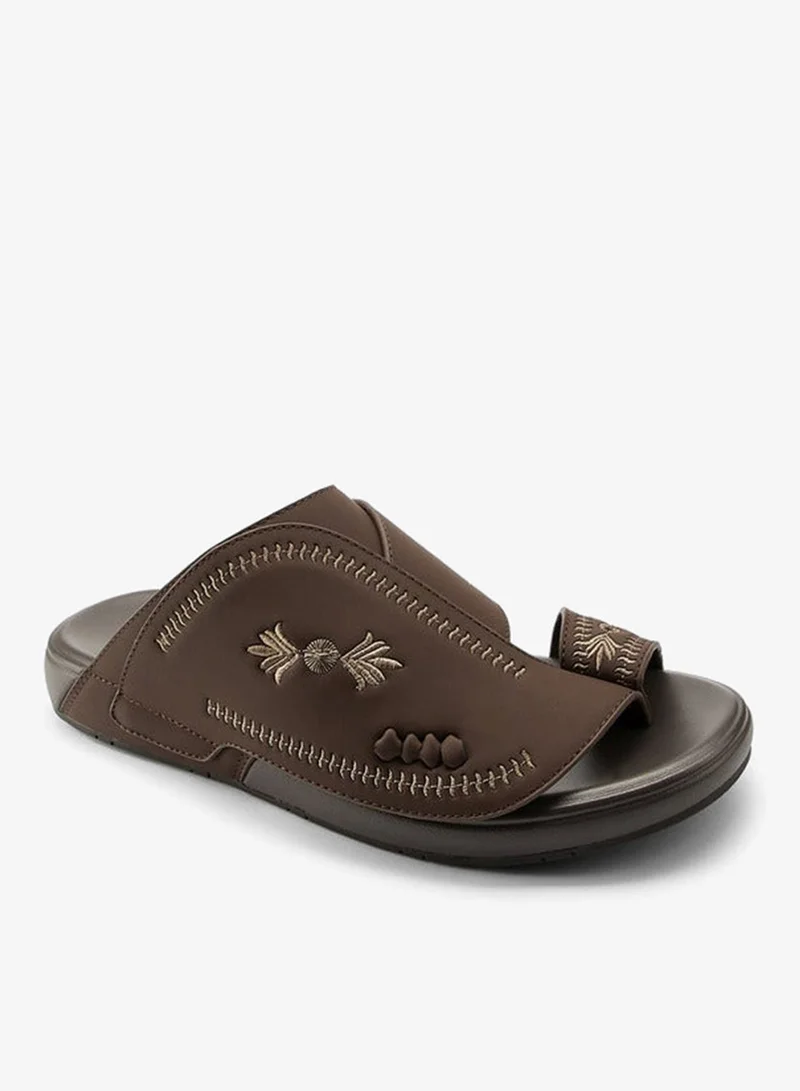 DUCHINI Men's Embroidered Arabic Slip-On Sandals Ramadan Collection