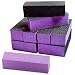Karlash 10 Pcs Purple Black Nail Buffer Sanding Block Polisher Buffing File Nail Art Manicure Pedicure File 60100 Purple - Image 2