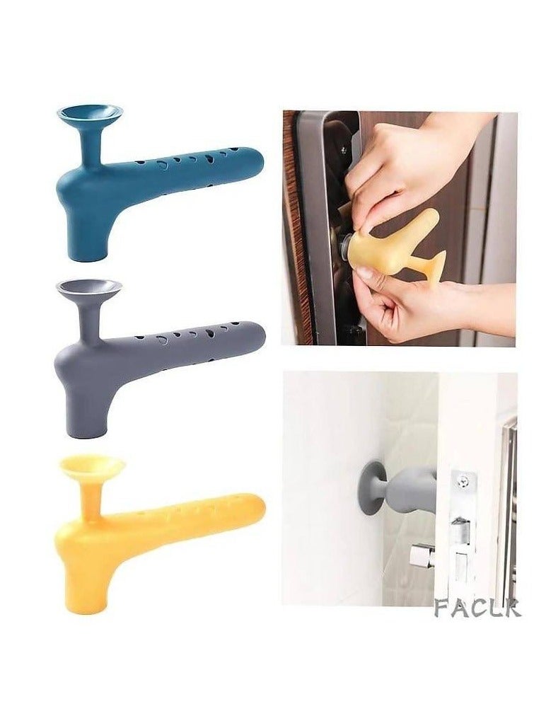 Silicone Door Stopper & Handle Cover Set – 6 Pieces – Protects Doors and Walls from Scratches and Damage - Image 1