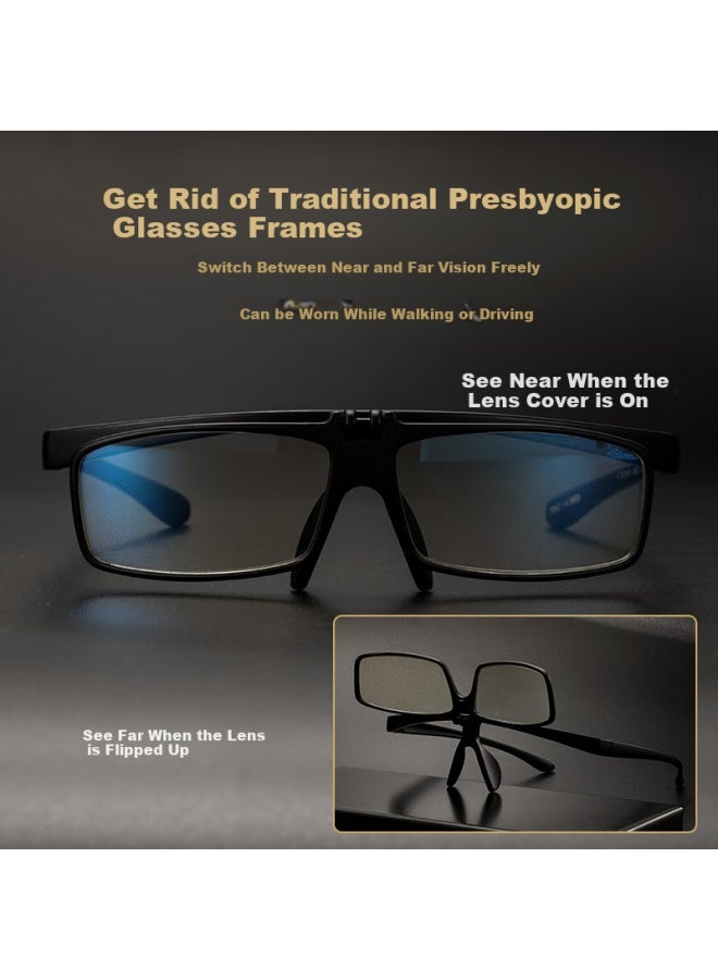 Caxman Reading Gl With Flip-up Sports Design, Bifocal Protective Eyewear For Presbyopia, High-definition Anti-blue Light Gl For Men And Wome - Image 3