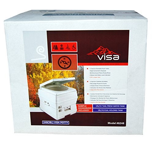 CMP Dock Edge Sanitation Equipment Visa Potty, White, 24 Liter - Image 4