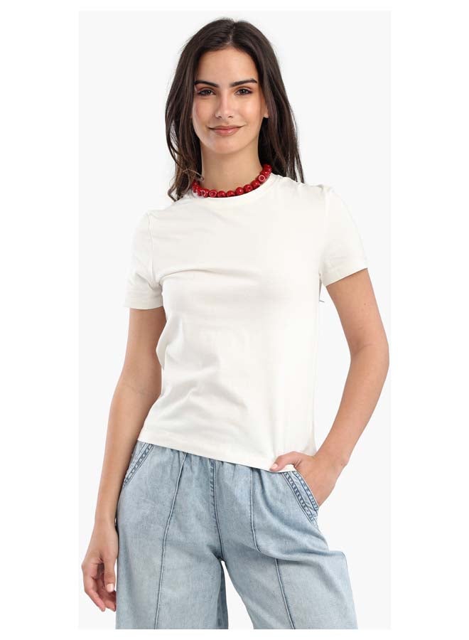 Carina Cotton Basic Slip On T-Shirt - Image 1