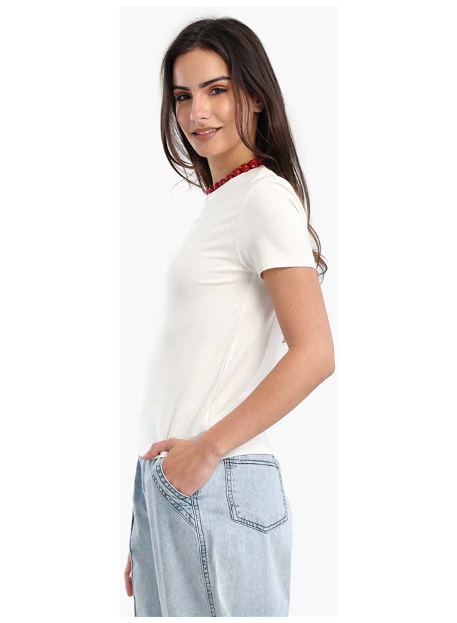 Carina Cotton Basic Slip On T-Shirt - Image 2
