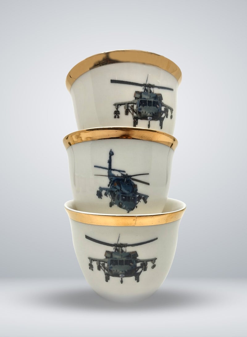 فايتر جيفتس كوب قهوة عربي سيراميك بلاك هوك جولد - Image 1