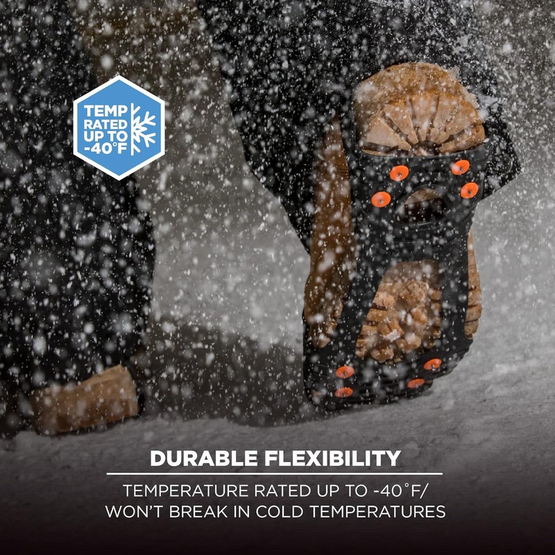 Ergodyne Ergodyne TREX 6300 SlipOn Traction Cleats for Snow and Ice with 8 Carbon Steel Spike Grips - Image 5