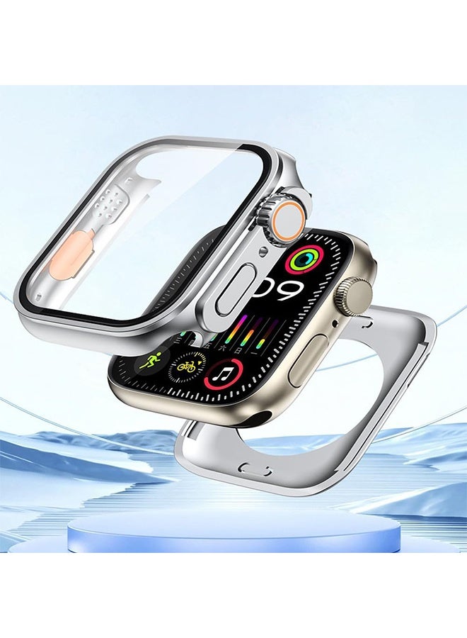 Waterproof Case Compatible with Apple Watch Series 10  Crown + Back Cover Full Protective Hard PC Screen Protector Cover (Clear, 46mm) - Image 2