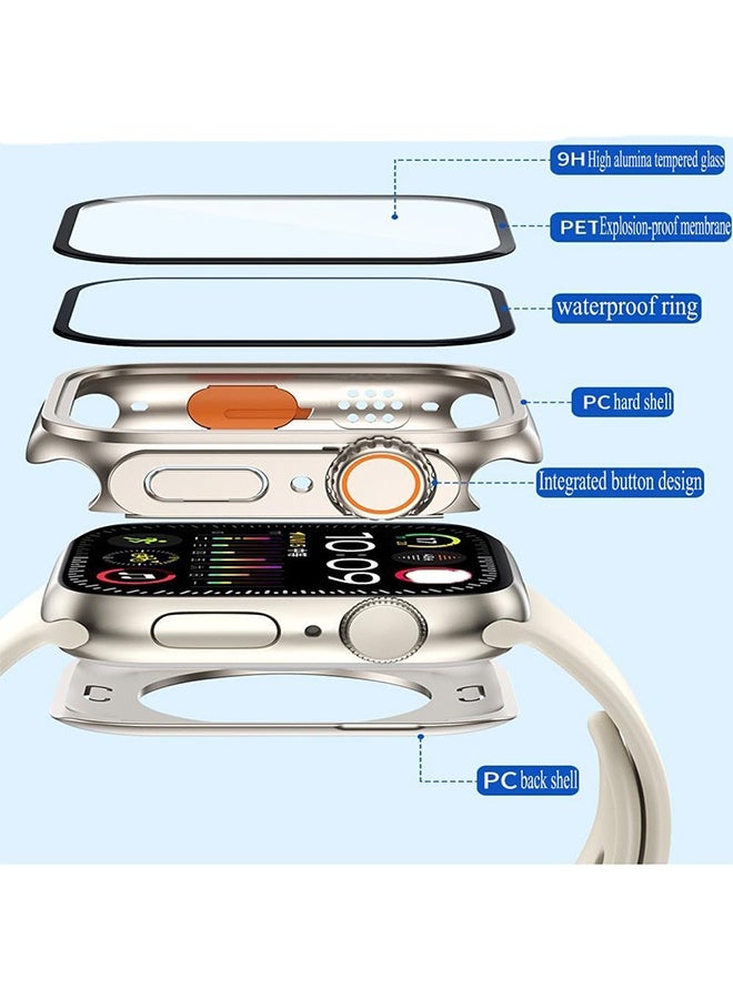 Waterproof Case Compatible with Apple Watch Series 10  Crown + Back Cover Full Protective Hard PC Screen Protector Cover (Clear, 46mm) - Image 3