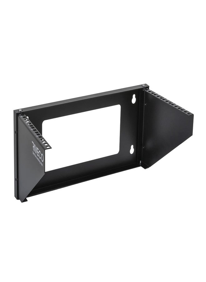 RIVECO 5U Wall Mount Vertical Rack Network Bracket Firm Constructed Easy Assembly Narrow Space Mounting Racks for AV & Stereo Equipment Black - Image 1