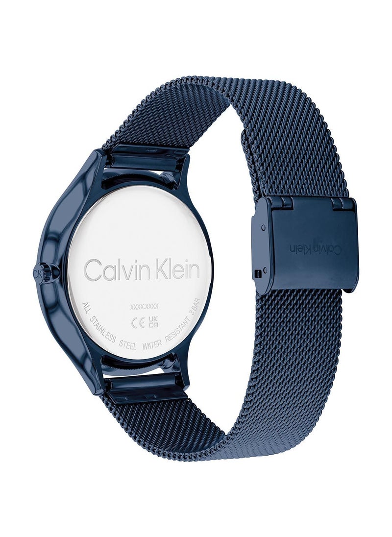 CALVIN KLEIN ساعة يد أنالوج دائرية مقاومة للماء مع ستانلس ستيل 25200005  - Image 3